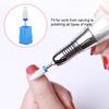 Nail Drill Bit Corn Head Shape Electric Grinding Machine Accessories Lightweight Portable(Bote Bleue M De Meulage Moyen )