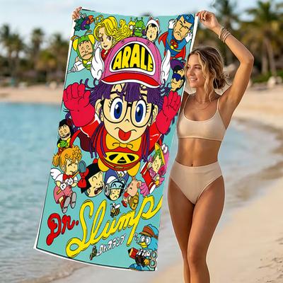 Beach Towel with Arale Pattern - Soft,absorbent,machine Washable Lightweight&Modern,swimming,Travel Essentials