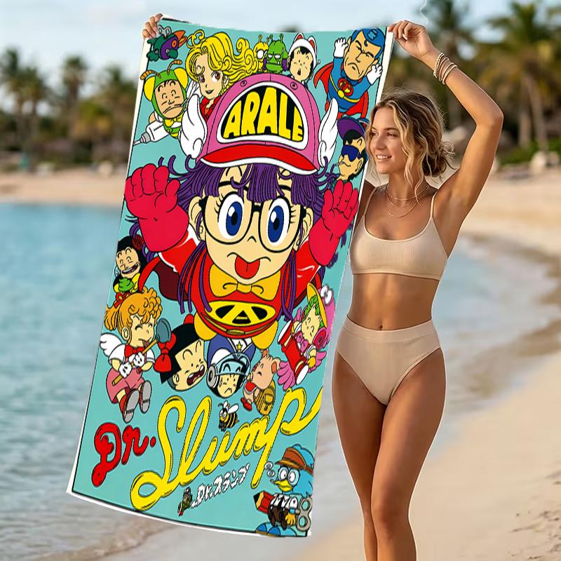 Beach Towel with Arale Pattern - soft,absorbent,machine washable Lightweight&Modern,swimming,Travel Essentials