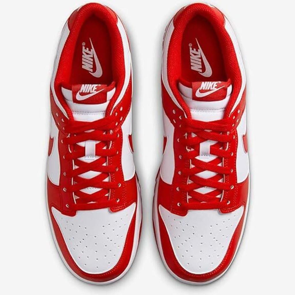 Nike Dunk Low Retro Velikost HF5441-104 Bílá/Bílá/Univerzitní červená, 29,5 cm