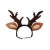 Pet Headband with Antlers Festive Headwear Soft for Pets