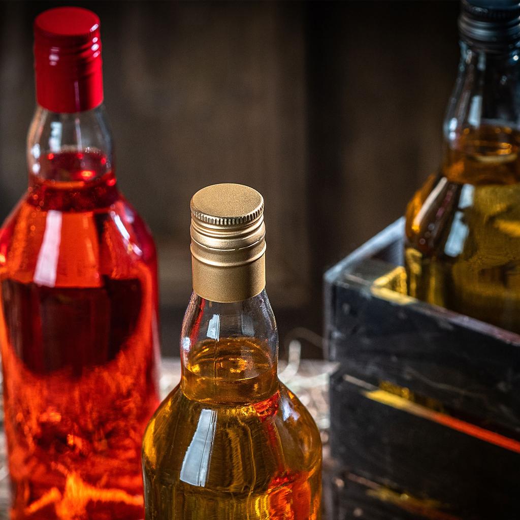 KADAX Szklana Butelka 700ml Z Długą Zakrętką 5szt.