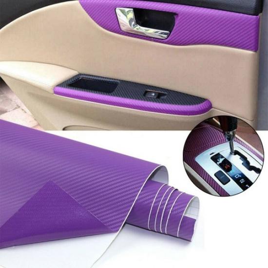 B Pillar Vinyl Wrap Sticker Box Car Carbon Fiber Center Console Dashboard