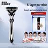 Dorco 6-Blade Manual Razor - Portable Travel Pack