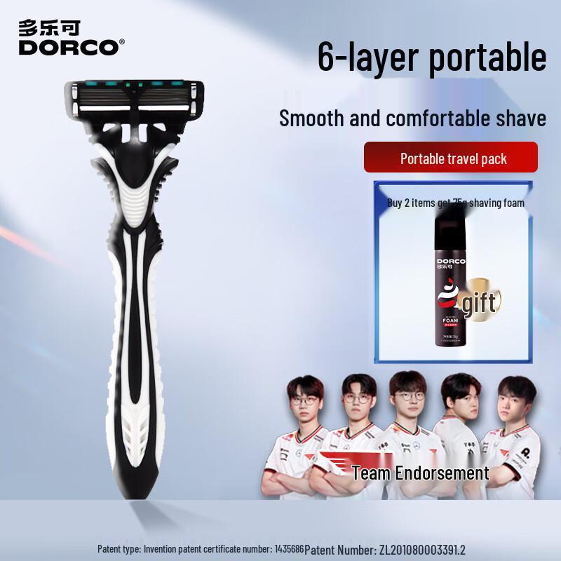 Dorco 6-Blade Portable Manual Razor