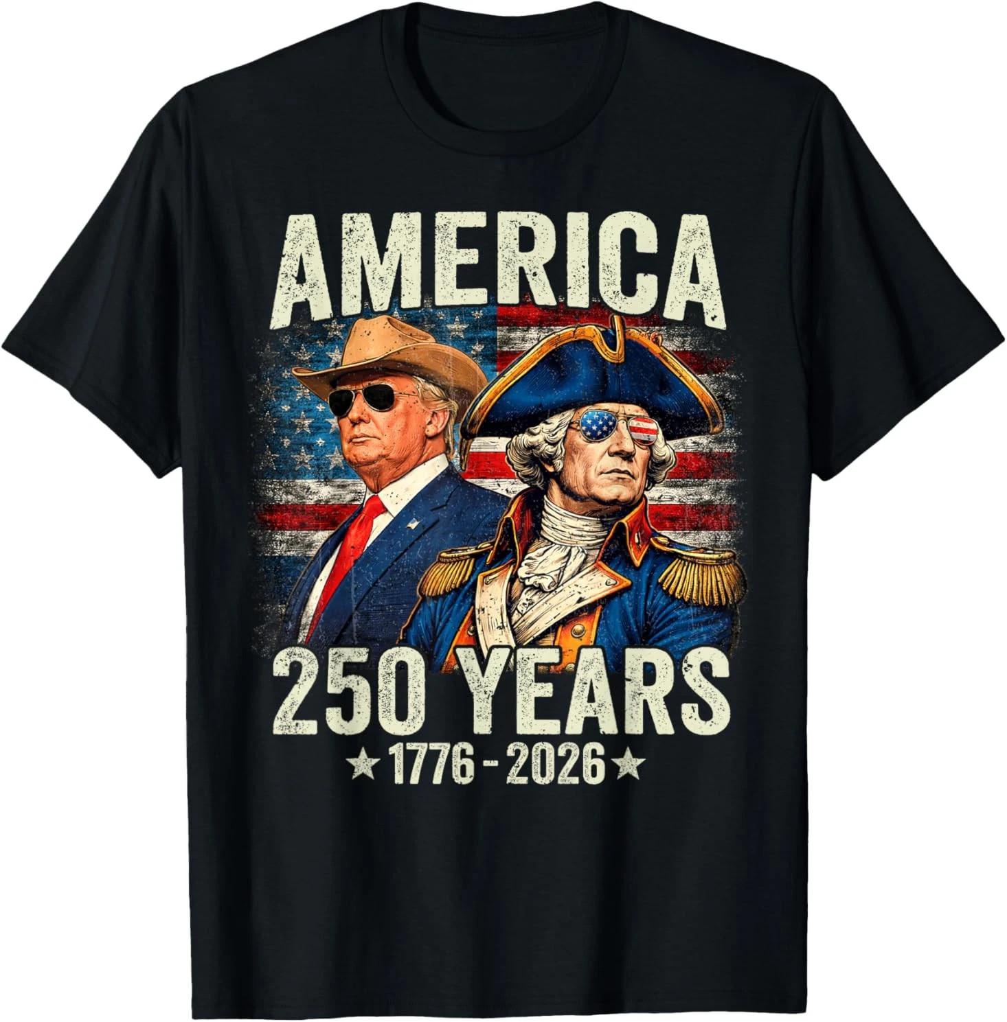 Смешная футболка к 250-летию Америки, 250-летие, Трамп, Вашингтон S разноцветный