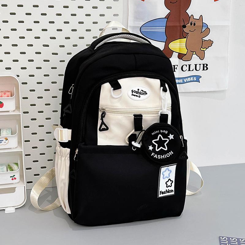 Autumn and Winter New Ultra-light High-value Junior High School Schoolbag Cute Male and Female Students Backpack Large Capacity Wear-resistant Backpac