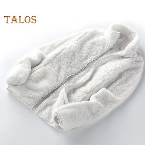 Women Winter Coat Thick Stand Collar Double-sided Fleece Neck Protection Zipper Closure Solid Color Long Sleeves Heat Retention Outdoor Jacket