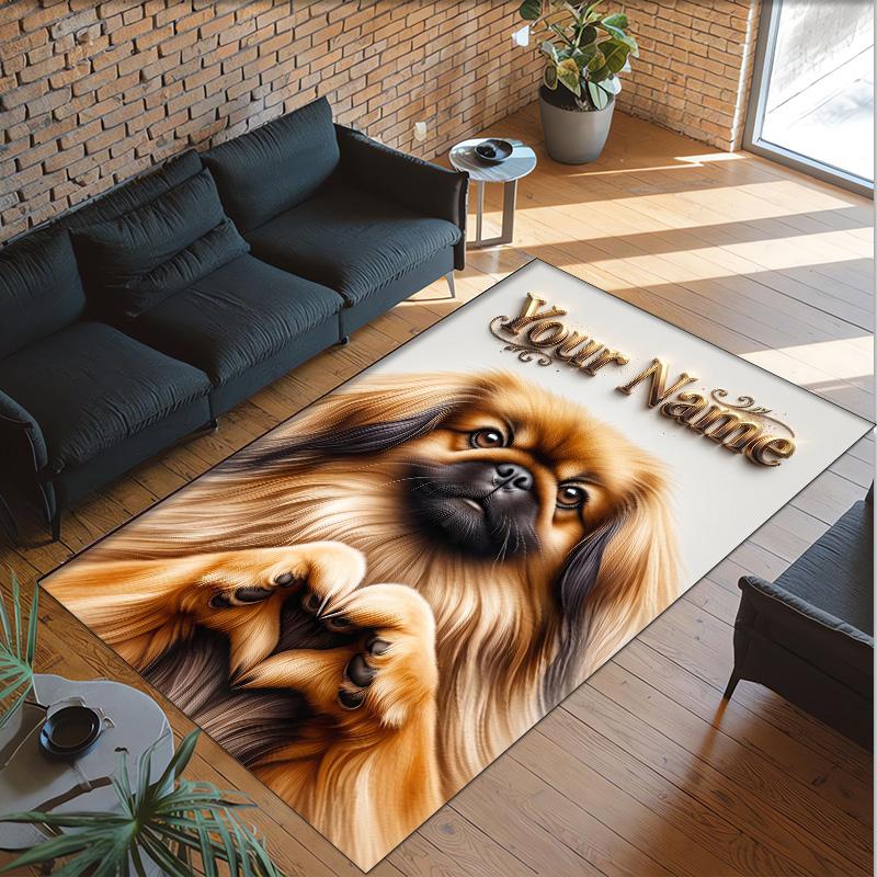 Other Similar Designs Theme Crystal Velvet Rug Personalized Custom Name Text Soft Floor Mat Home Decor
