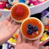 Gadget per Alleviare lo Stress Frutta Soufflé Giocattolo da Spremere per Sollievo, Finta Dessert a Lenta Risalita Strumenti Sensoriali per Ansia Giocattolo, Morbido Cibo Simulata Spremere Fidget