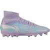 Li Ning TF Turf Artificial Turf TPU Cushioning Slip Resistant Coverage Soccer Shoes Men's Blue Purple YSFU033-4