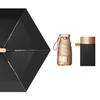 Luxury Golden UV Umbrella Rain Women Cute Pocket Mini Sun Umbrella Patio Six Folding Parasol Outdoor Foldable Unbrella UPF50+