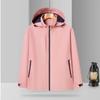 Chaqueta Fina para Hombre de Alta Transpirabilidad de Una Capa Orificio de Ventilación Oculto Impermeable Cremallera Grande Gorro Desmontable Clip