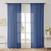 Light Sheer Voile Curtains with Rod Pocket Semi-Transparent Window Drapes for Bedroom Living Room Dining Room Light Transmittance Lace Curtains