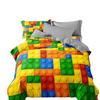 Children'S Building Block Puzzle 3D Digital Printing Quilt Set Three-Piece Shein Tk