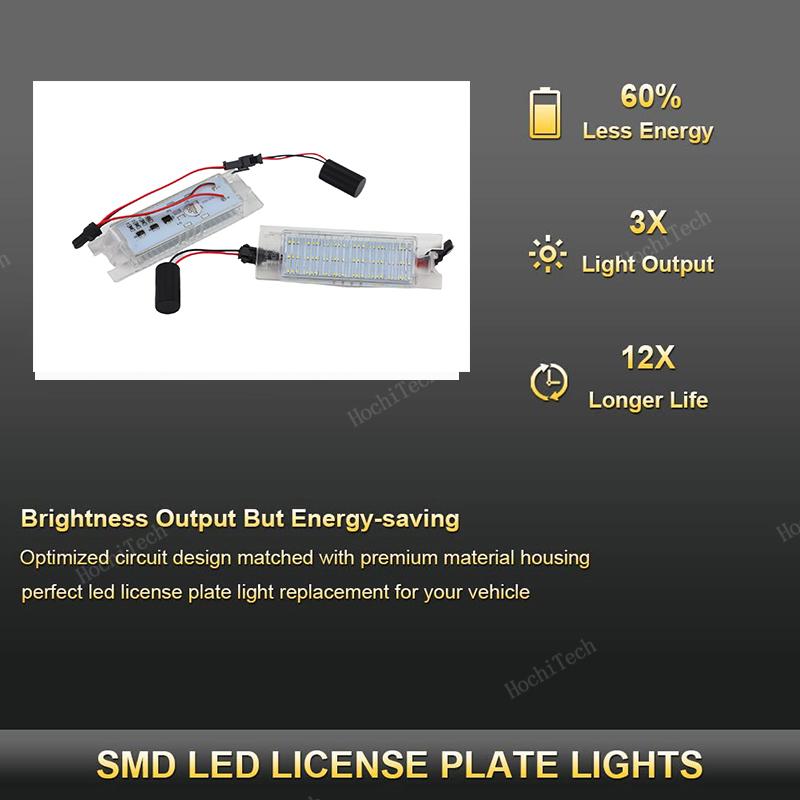 2Pcs License Plate Light For Opel Vectra C Astra J Astra H Zafira B ignia Corsa C Corsa D Meriva A Tigra B Number Plate Light