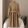 2026 Spring Women's British Style Double-Breasted Belted Trench Coat