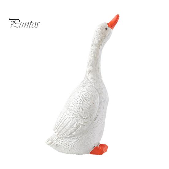 Realistic Goose Sculptures Ornament, Miniature Resin Figurine, Garden Statue Statues for Outdoor Micro Landscape Bonsai Patio Decor Decorative