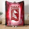 Salernitana 1919 Crest Design Flannel Blanket, Soft Polyester, Modern Design, All-Season for Camping, Travel, Gifts for Holidays or Birthdays