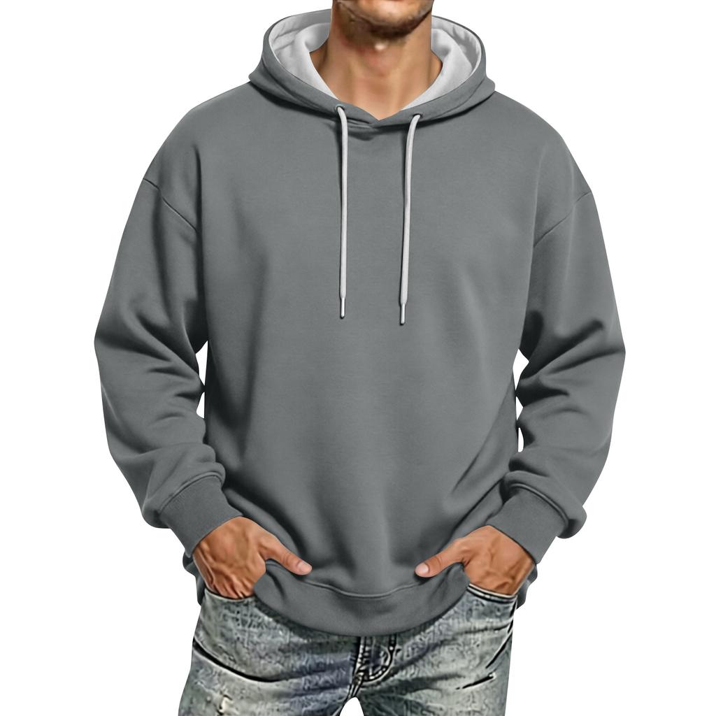 Men's Winter Hoodie with Warm Casual Pullover for Cold