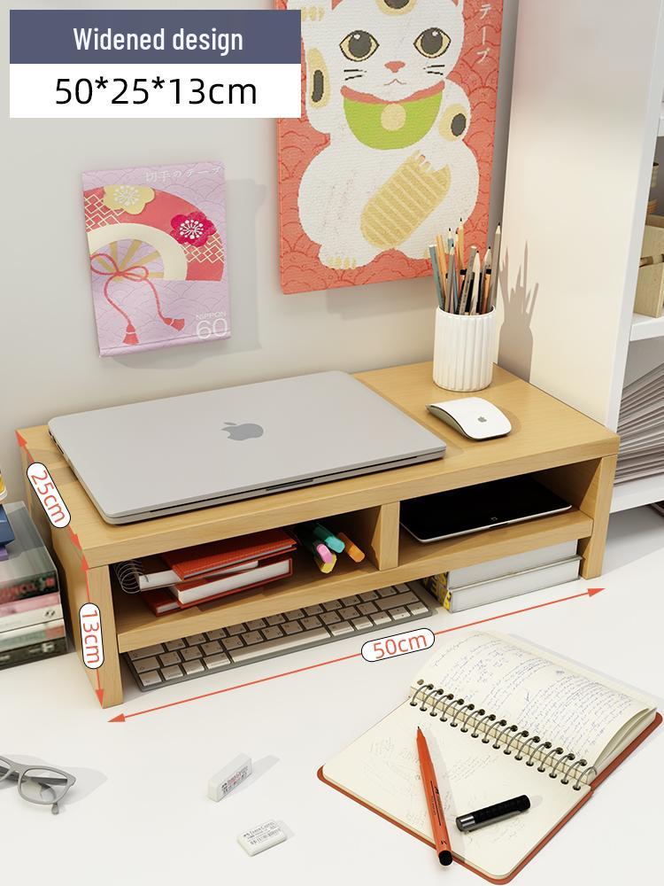 Wooden Laptop & Monitor Riser Stand for Desktops