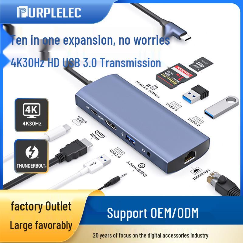 USB-C Docking Station with HDMI, USB Hub, Ethernet, and Multi-Port Adapter