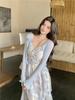 Women's Floral Ruffle Strappy Skirt & Cardigan Set for Spring/Summer 2026 Fashion