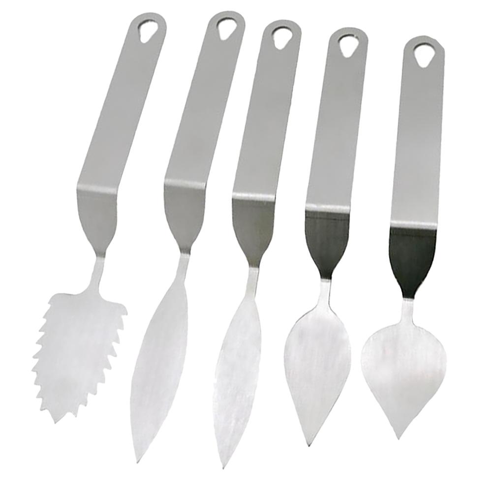 5 Pcs Chocolate Decorating Tool Set Premium Stainless Steel Scraper Ideal for Cake Mousse Cream Decoration Ergonomic