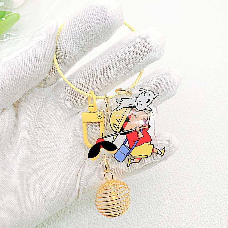 

Crayon Charming Shinchan Keychain Acrylic Night Light For Gifting Collecting And Yellow Lantern