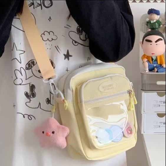 2025 autumn new transparent messenger bag casual simple student fashion pain bag bag personalized mobile phone bag
