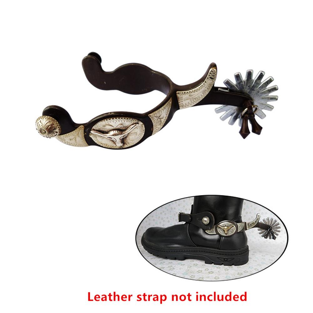 1Pc Antique Men'S Spur With Electroplated Alloy Gears
