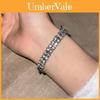 Copper Asymmetric Jewelry Bracelet With Rhinestones For Women Summer Gift