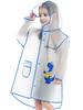 Children's Raincoat Boys and Girls Primary School Baby Kindergarten School Bag  Rain Poncho Cartoon Raincoat Blue Dinosaur Style