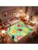 Simple Modern Watercolor Print Lemon Tree Rug, Indoor Comfortable Soft Breathable Rug, Pet Friendly Non-Slip for Kitchen Porch