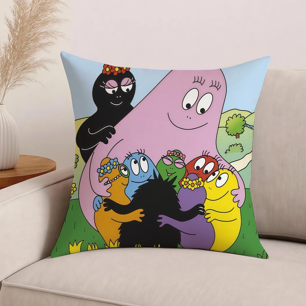 Cartoon B-Barbapapa Pillow Case Office Cushions Suitable For Sofa Car Bedroom Decorative Cushion Cover