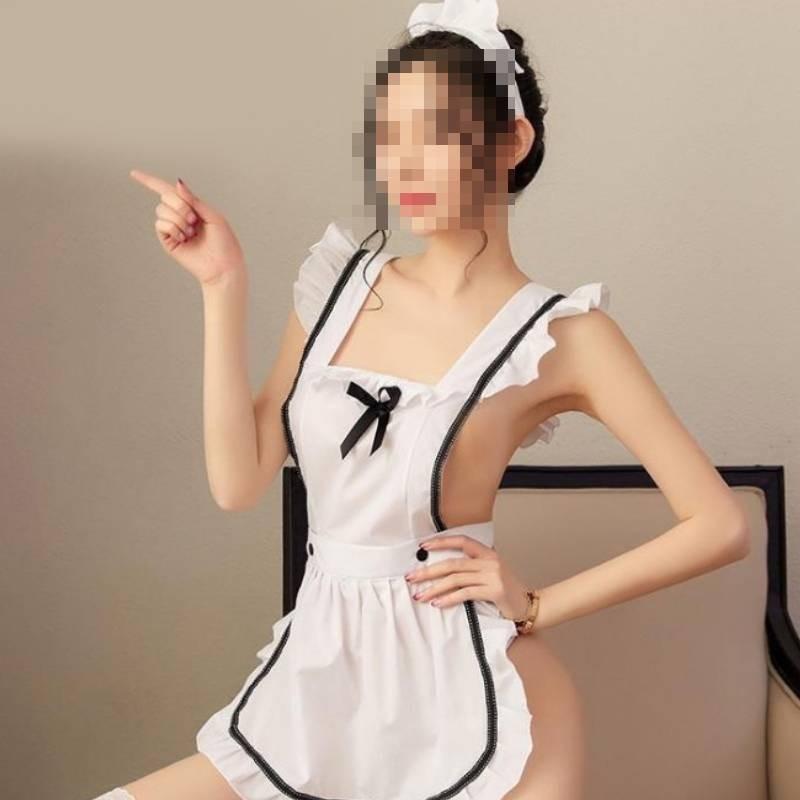 Elegant Polyester Maid Costume Sexy Role-playing Lingerie For Women One Size