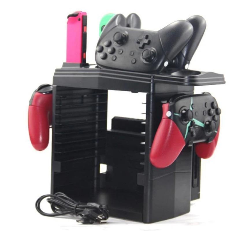 Switch Joy Con Handle Seat Charging Disc Card Box Storage Rack Handle Sprite Ball Charging Base NS Disc Rack