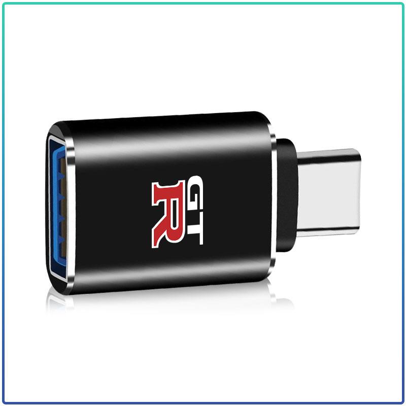 Car Type-C To USB 3.0 Interface Mini Converter Charging Adapter For Nismo Nissan Almera Tiida Juke Teana Qashqai 350Z 370Z GTR