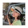 Summer Visor Hats for Women Foldable Floppy Solid Color Straw Sun Hat Travel Beach Baseball Cap