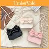 Childrens Butterfly Bow Mini Purse With Pearl Chain For Daily Use