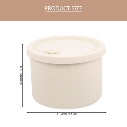 NUOLUX Silicone Lunch Box, Microwave Safe, Approx. 650ml, Lightweight, Round, Portable, Suitable for Commuting, Travel, Hiking, Camping, Picnics, Outd