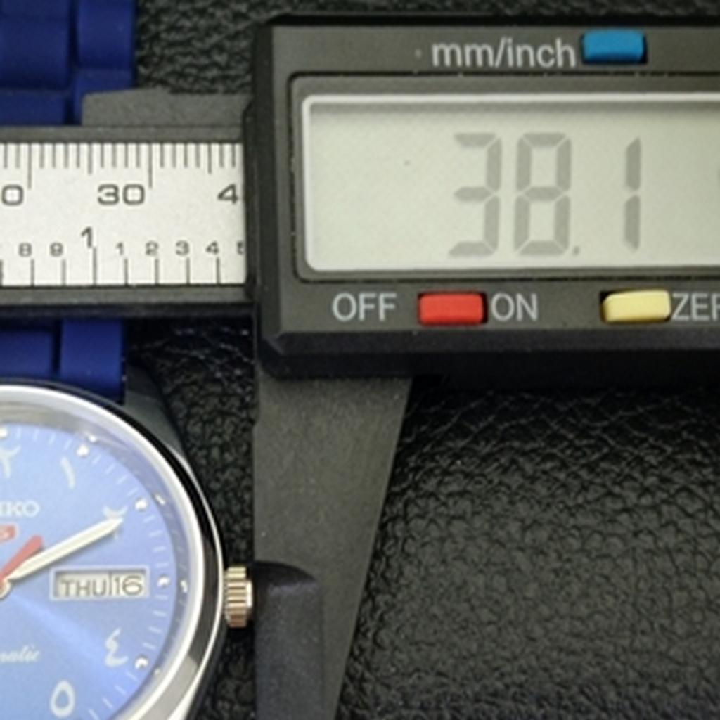 REFURBISHED AUTOMATIC SEIKO 5 JAPAN 6309A MENS ARABIC BLUE DIAL WATCH A427356-2 QRL-a427356