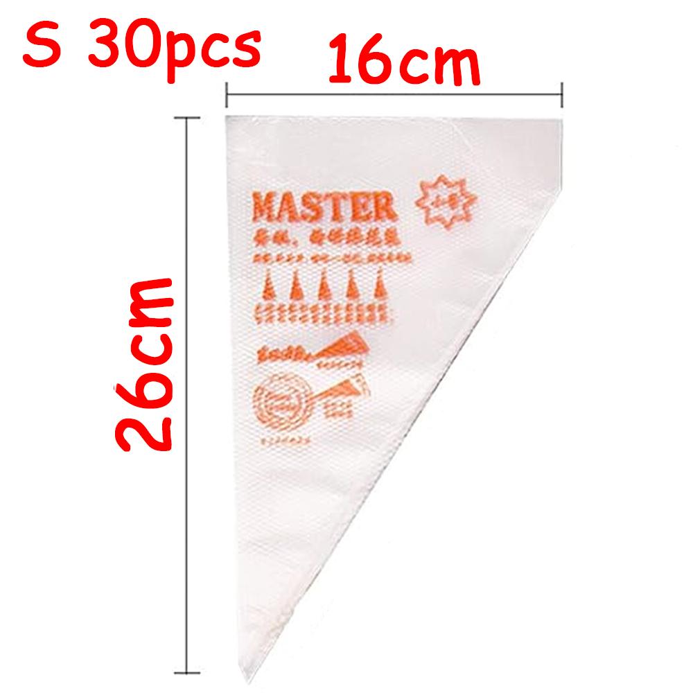 30pcs Disposable Pastry Bags Cake Cream Decoration Kitchen Icing Preparation Bags Cup Cake Piping Tools Baking Accessories