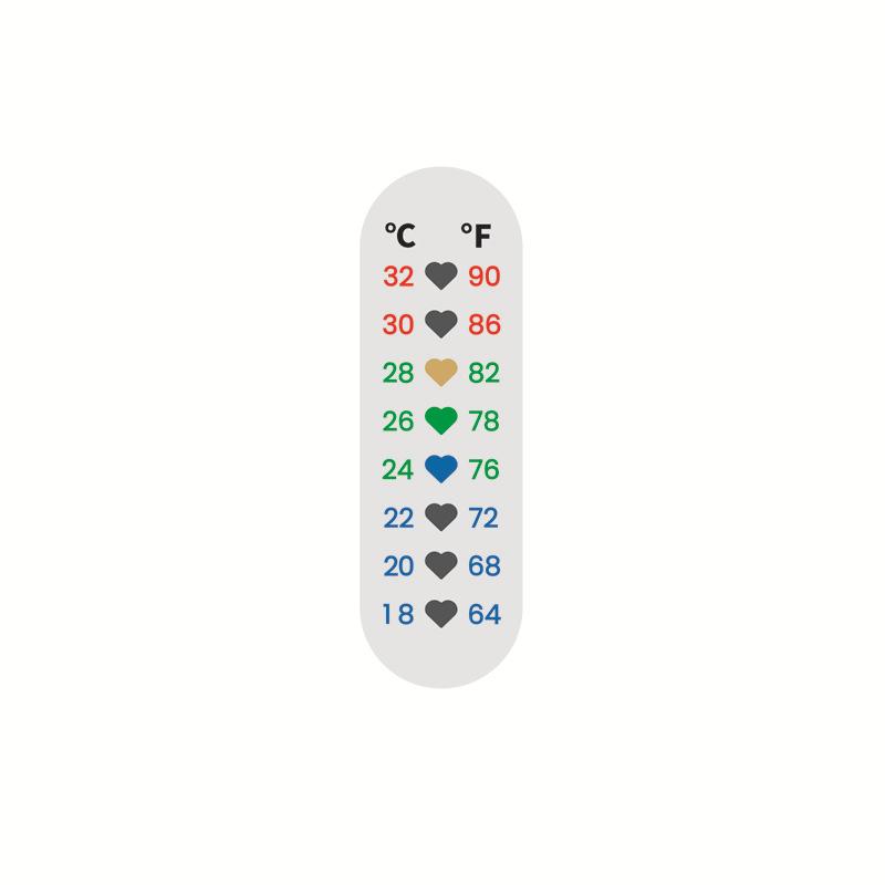 

1/5PCS Acid Bread Fermentation Glass Jar Temperature Sticker, Heart Shape Fermentation Thermometer Patch, 18-32 Degree Celsius