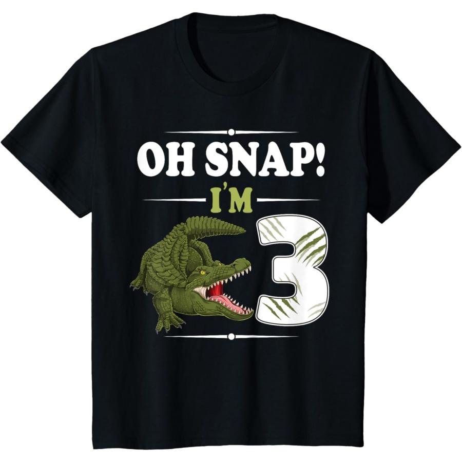 Крокодил Рептилия 3 года 3-й День Рождения Аллигатор Футболка(1) S
