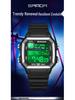 SANDA Square Multi-Function Digital Sports Watch: Waterproof, Luminous, Ideal for Students and Parties