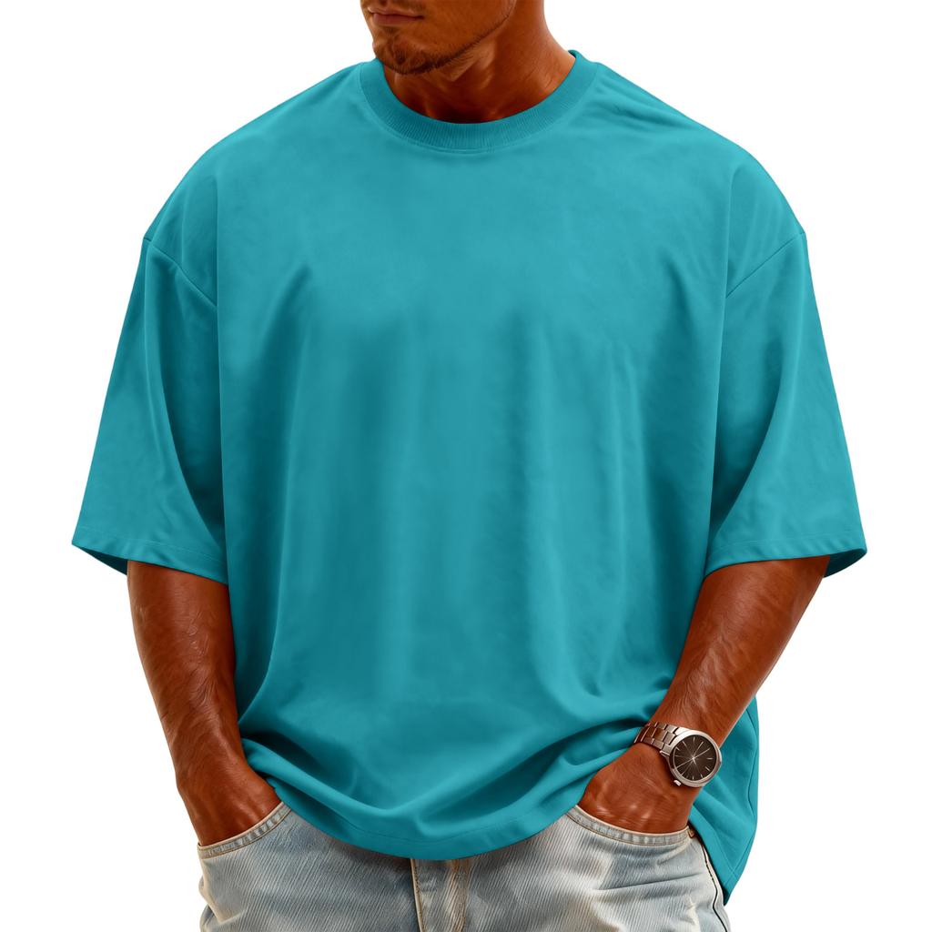 Men's Knit -Neck Short Sleeve T-Shirt | Fashion Casual Pullover For Daily & Weekend Wear