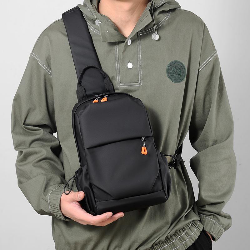 Trendy Men's Chest Bag Crossbody Bag Multi-functional Outdoor Cycling Sports Shoulder Bag Large Capacity Postage Bag