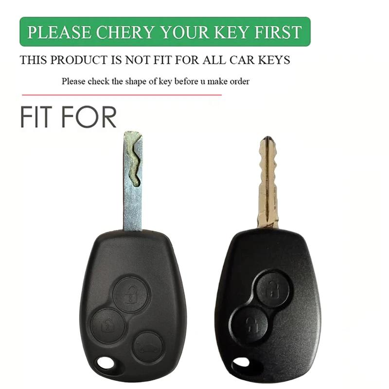 Silicone Key Cover Holder Key Case For Renault Clio 3 Logan 2 Dacia Duster Sandero Stepway Lada Largus For Nissan Almera Terrano