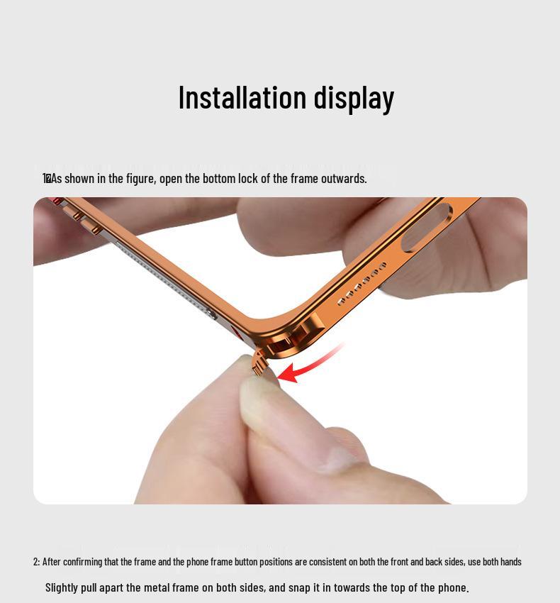 Capa de Metal Leve iPhone 17 Air com Lente e Fivela de Cavalo Marinho para 16 Pro - Moderna para Todos